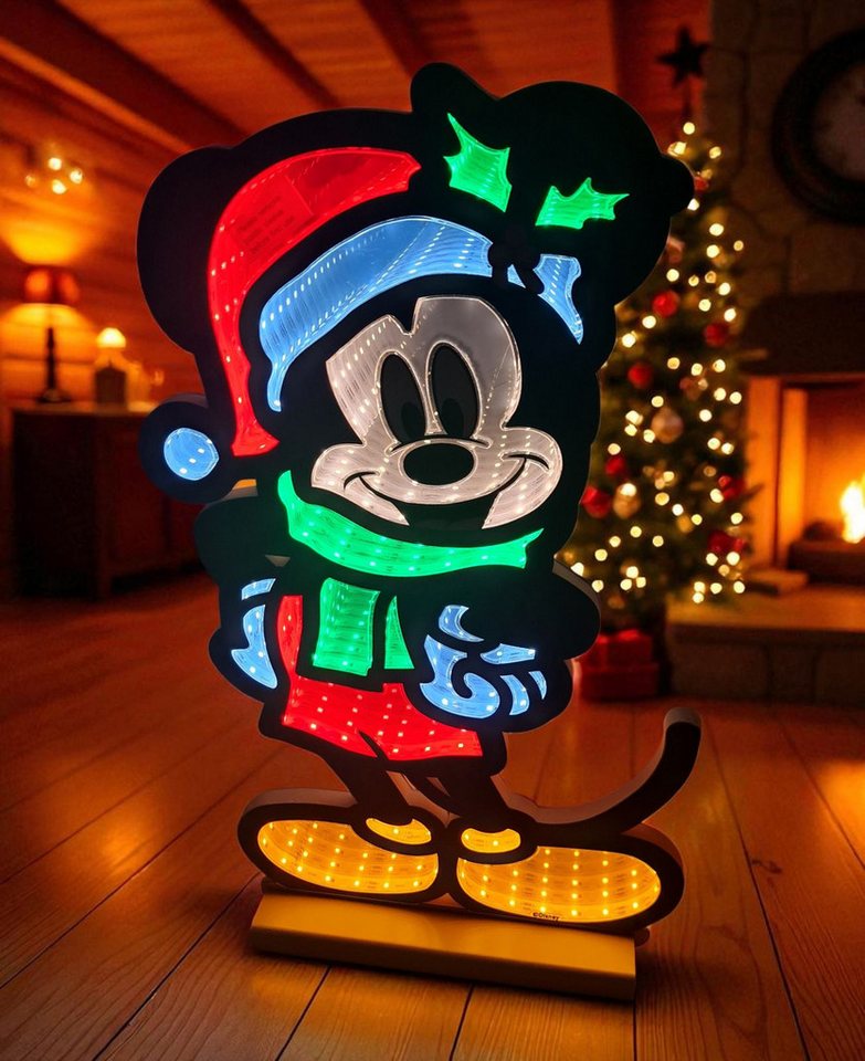 Disney LED Dekofigur Infinity Lights by Disney Mickey Mouse 40 cm LED Weihnachtsdeko 3D, LED fest integriert