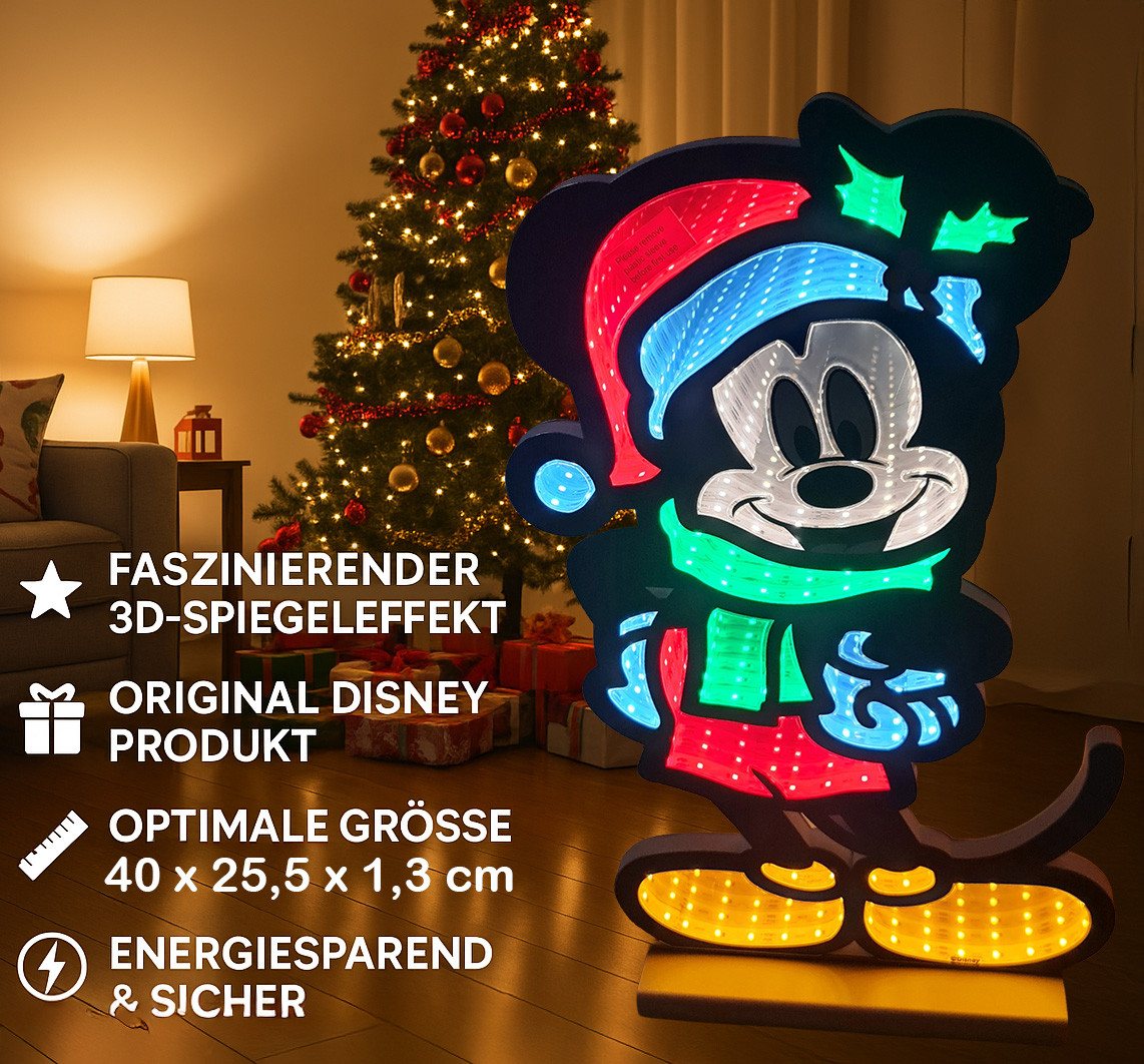 Disney LED Dekofigur Infinity Lights by Disney Mickey Mouse 40 cm LED Weihnachtsdeko 3D, LED fest integriert Bild 5