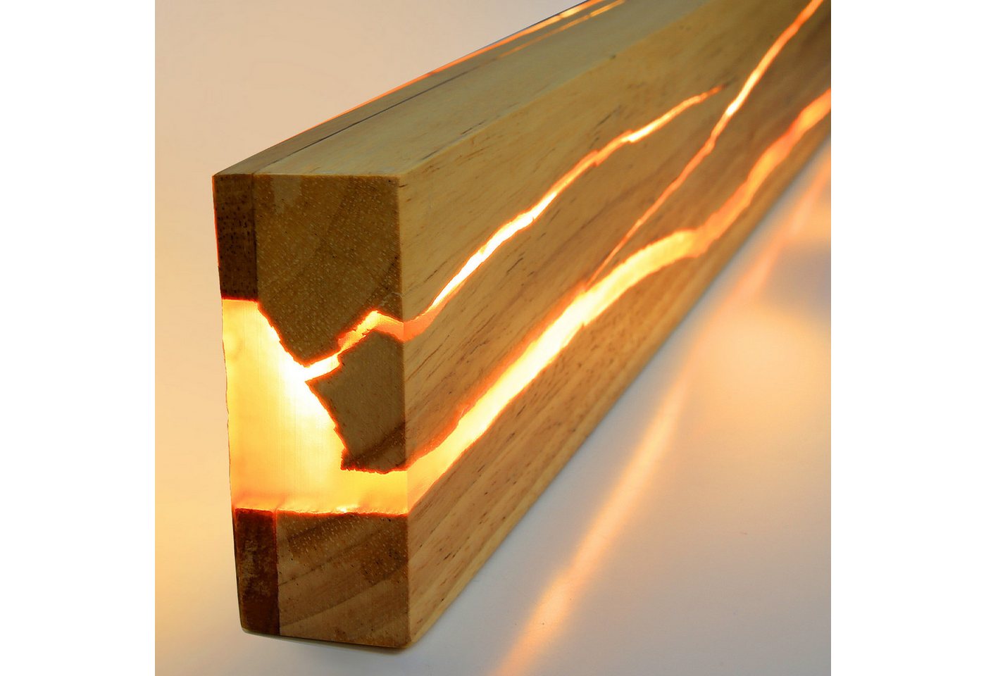 ZMH LED Wandleuchte innen Holz Modern Wandlampe 8W/16W Treppenhaus Wohnzimmer, LED fest integriert, warmweiß, Holz,wandleuchte vintage für Küche Esszimmer,Warmweiß Bild 3