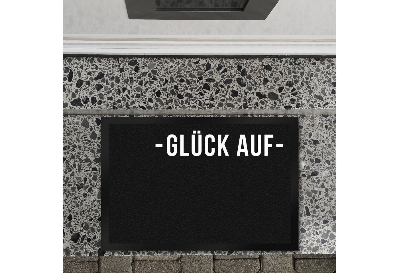 speecheese Fußmatte Glück auf Dialektgrüße Fußmatte XL Fußabtreter Türmatte