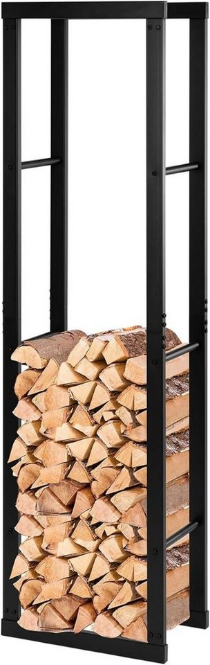 EUGAD Kaminholzregal, BxTxH:40x25x150 cm, (1-St), Innen Außen aus Metall für Kaminholz Bild 2