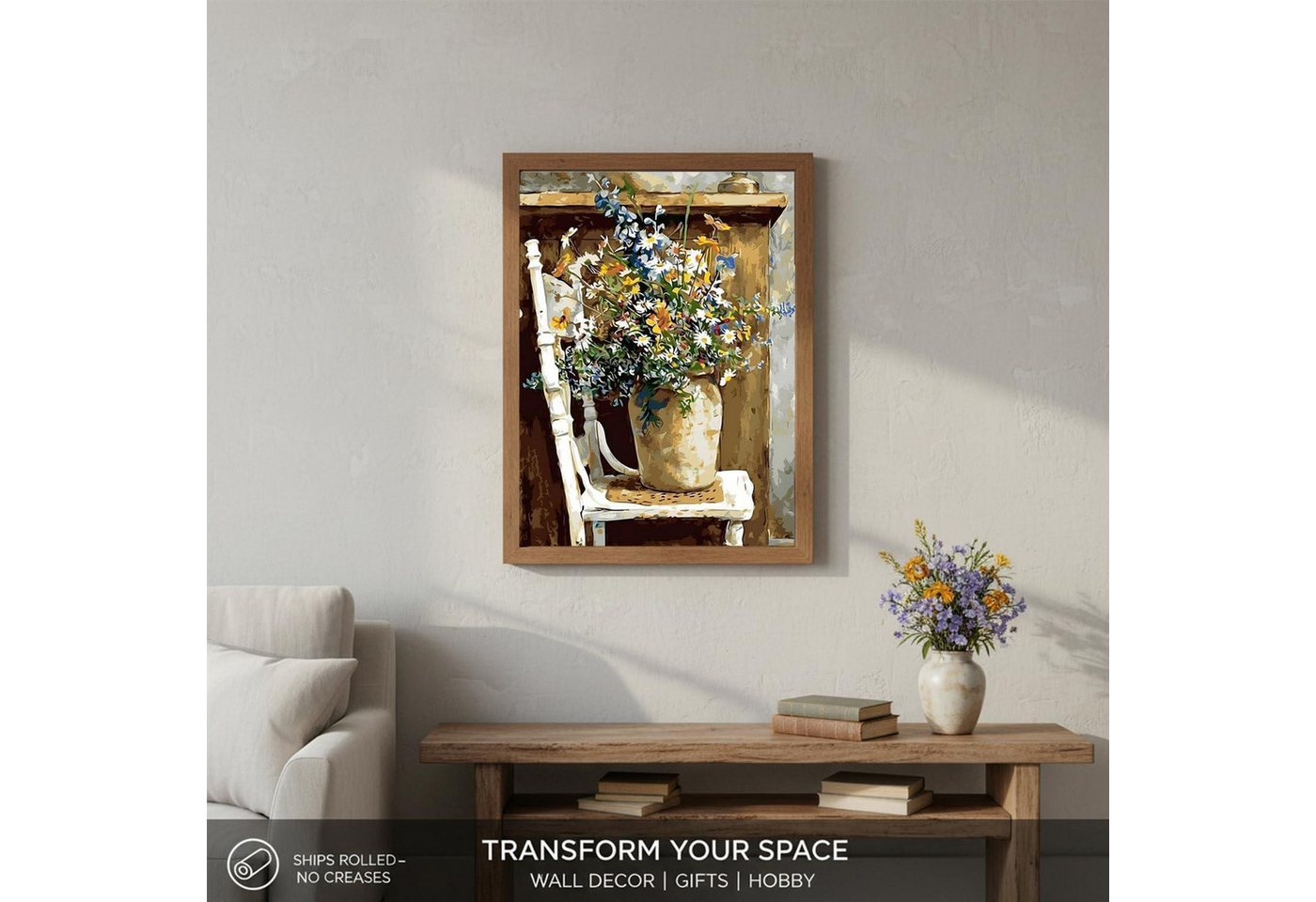 LuxusKollektion Malen nach Zahlen Malen nach Zahlen Gänseblümchen 40x50cm (1-St) Bild 5