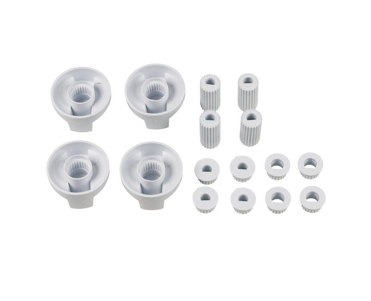 easyPART Griff wie EUROPART 10032323 Drehknopfset 39mmØ weiß mit, Für Backofen / Herd
