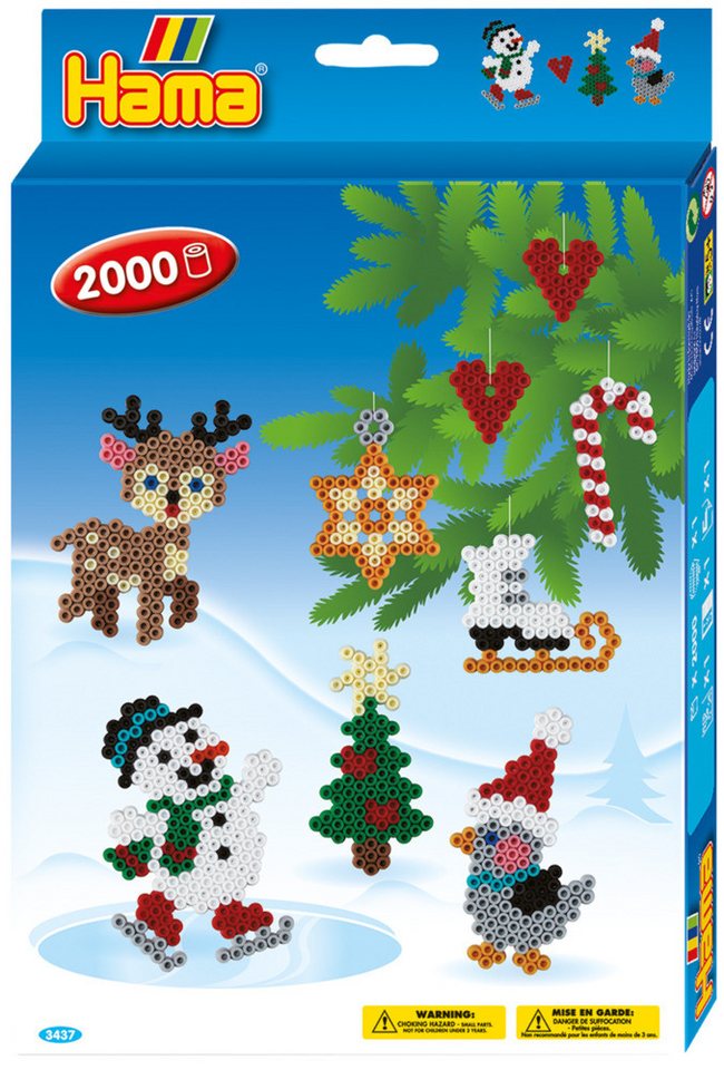 Dan Import Bügelperlen Hama Bügelperlen Weihnachten 2000 Stück Geschenkpackung