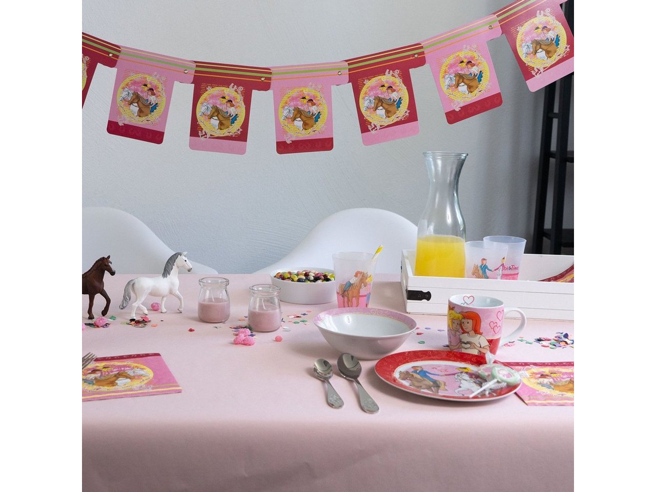 Geda Labels GmbH Girlande Bibi & Tina, Pink, 220cm, 2,20 m lang