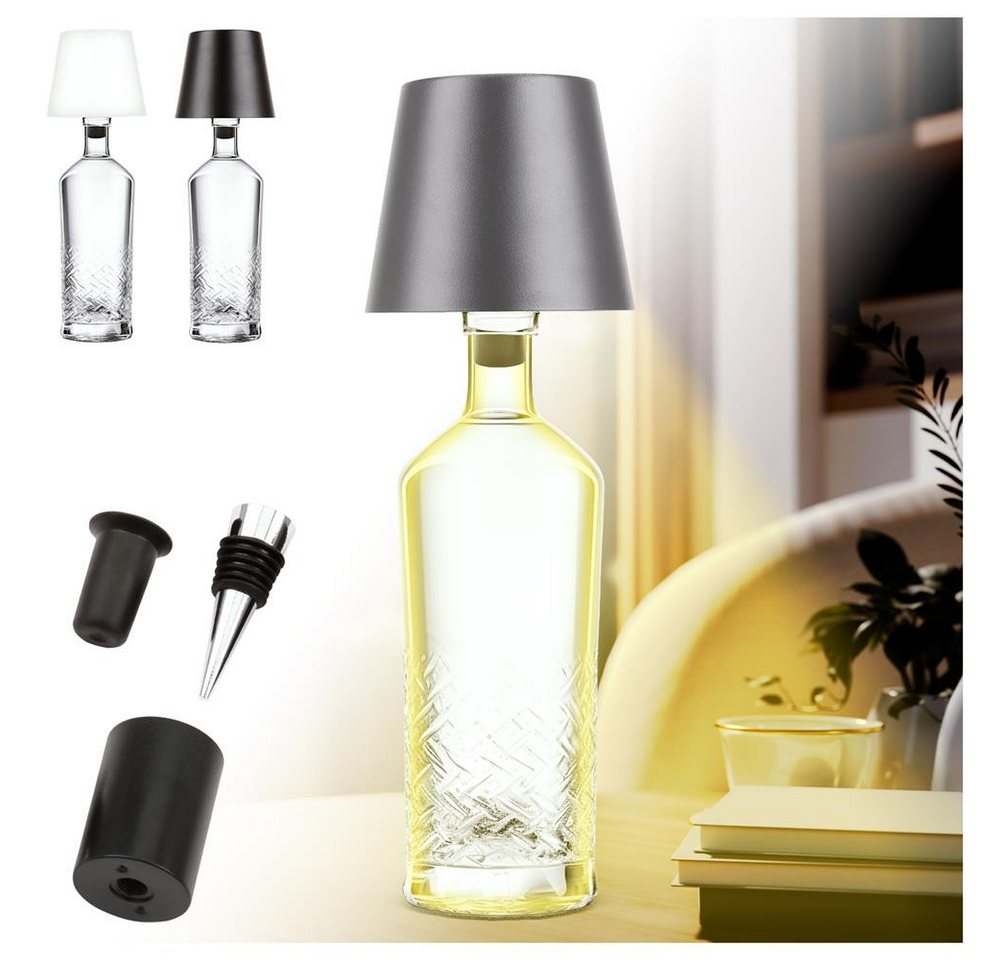 AddLiving LED Tischleuchte Bottle Light V2442 LED-Flaschenlampe grau mit Touch, 56 LEDs, 3 Lichtfarben, Touch-Funktion, stufenlos dimmbar Bild 2