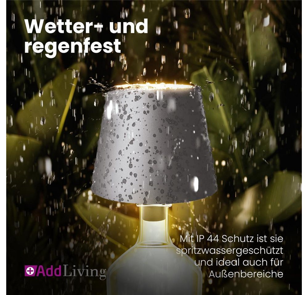 AddLiving LED Tischleuchte Bottle Light V2442 LED-Flaschenlampe grau mit Touch, 56 LEDs, 3 Lichtfarben, Touch-Funktion, stufenlos dimmbar Bild 3