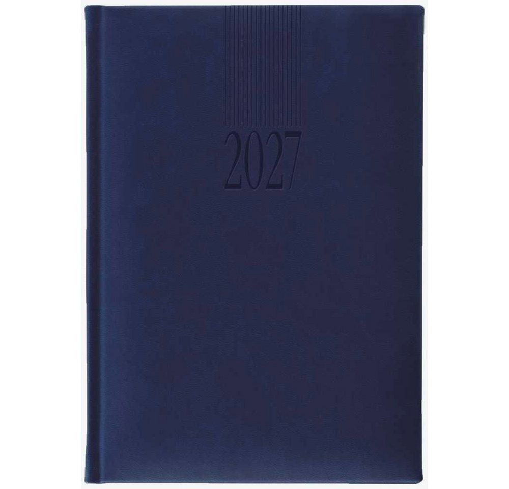 Lediberg Buchkalender 864 Tagesplaner 2027 dkl.-blau A5 m. Monatsregister (1-tlg)