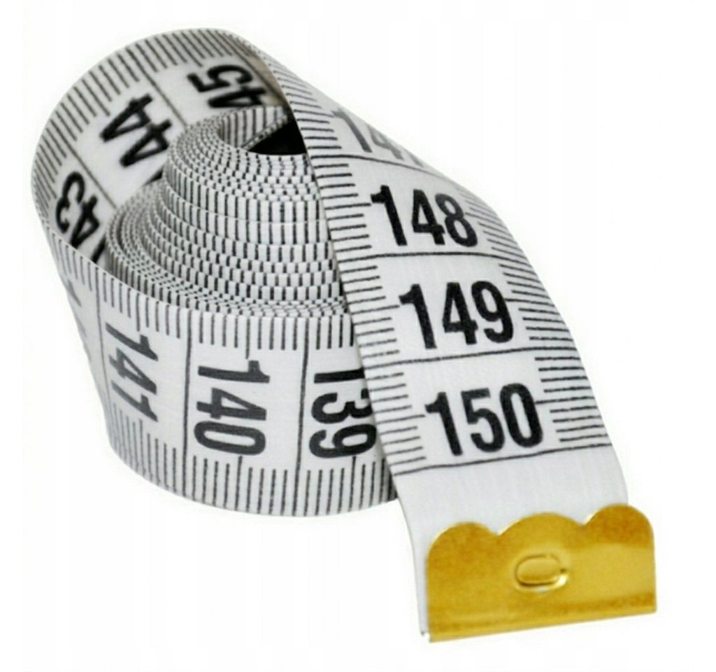 Hard-er Körpermaßband Schneidermaßband 150 cm beidseitig mit Aufbewahrungsbox Weiß, für Nähen, Schneidern und präzise Körpermessungen geeignet Bild 3