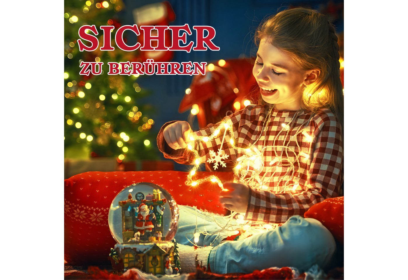 Quntis LED-Lichterkette LED Dekolicht Weihnachtsengel mit timer 8 Modi Memory-Funktion, Haken, Weihnachtsfigur für Weihanchten Fenster Deko/Geschenk, batterie Bild 2