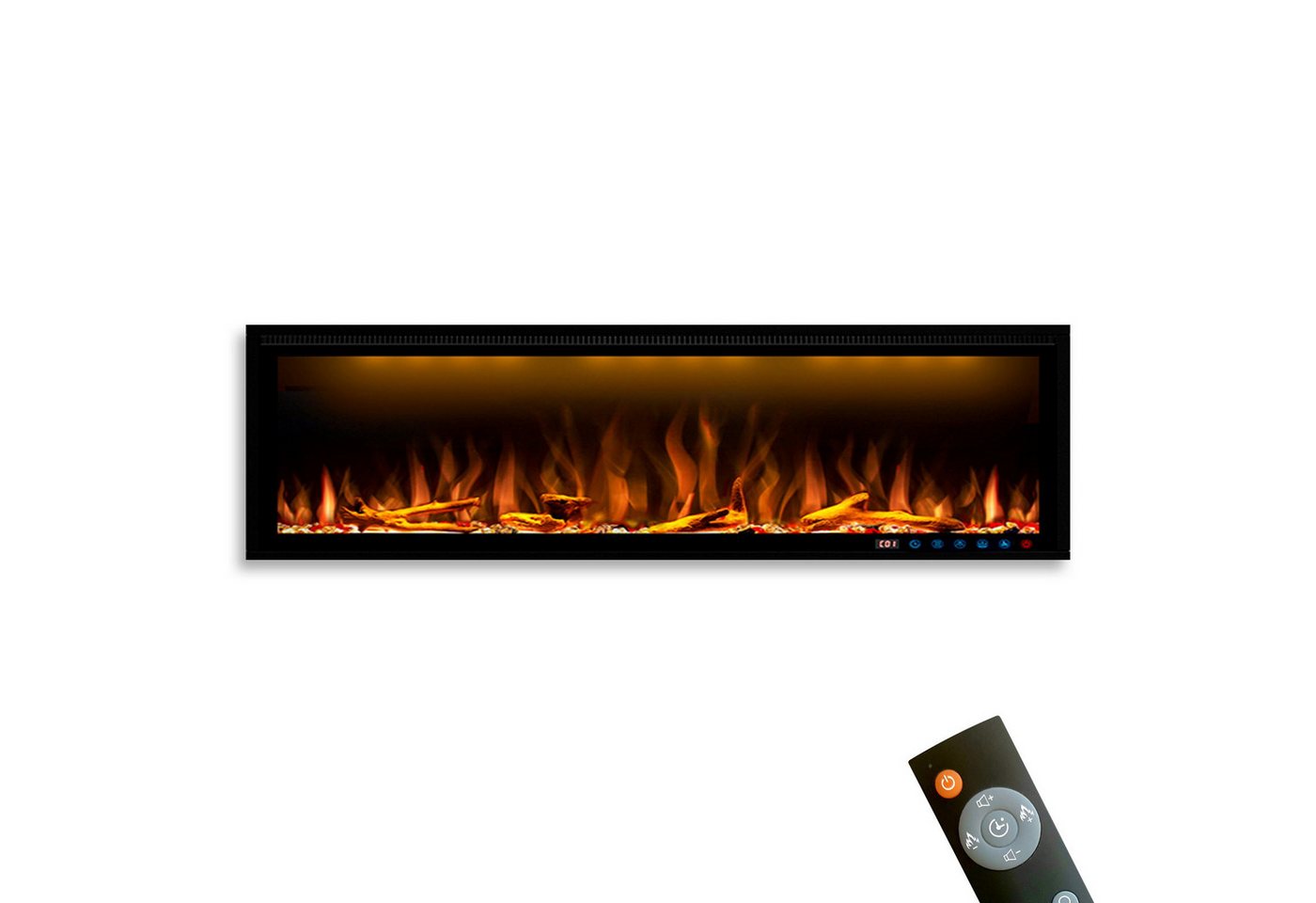 GARLIVO Elektrokamin Smart Wall Elektrokamin Einbau/ Wandkamin LED, Elektrischer Kamin mit Fernbedienung, Timer, 3D Flammenspiel, LED Feuer Bild 5
