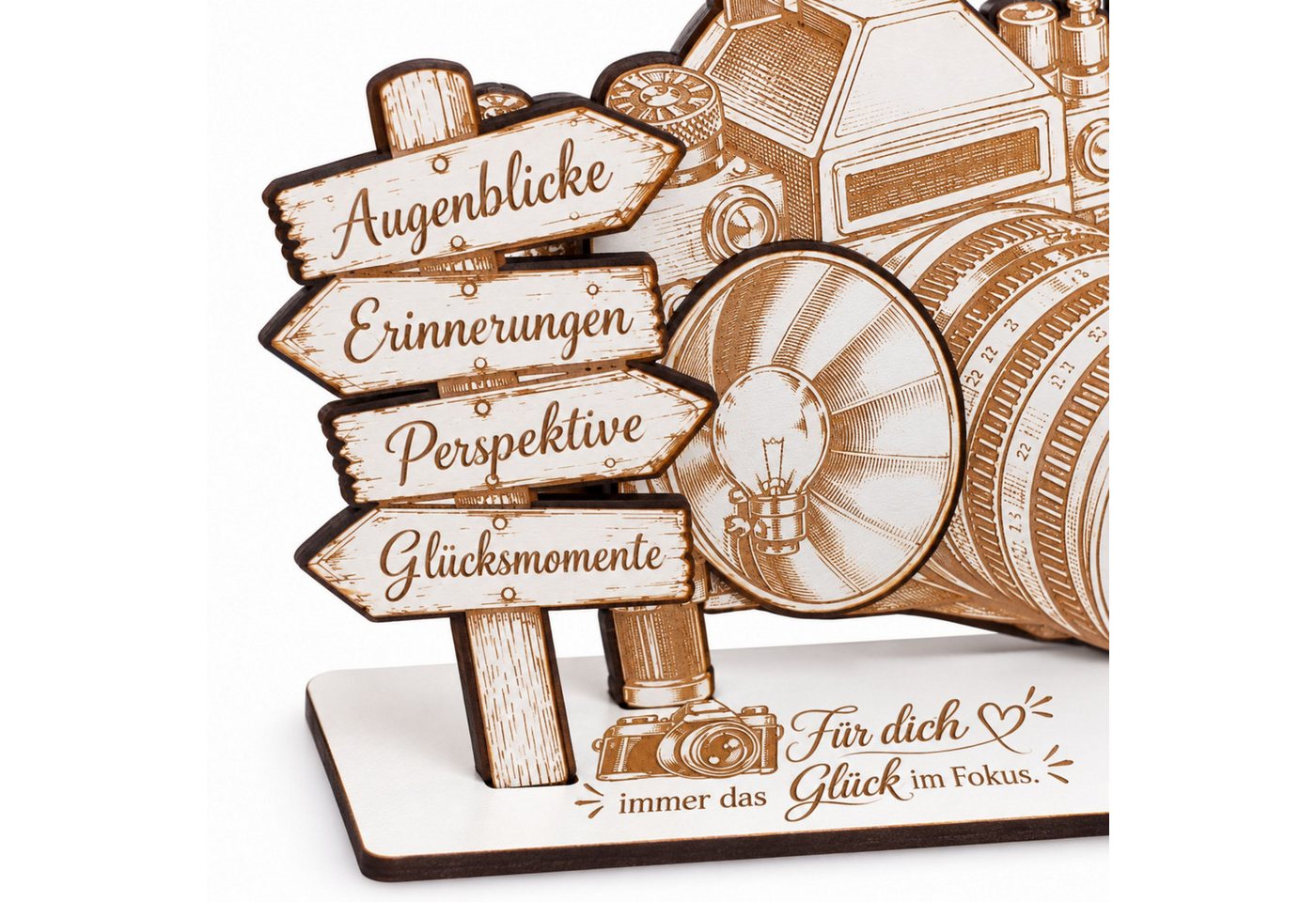 Dekolando Geschenkkarte Fotografie Geldgeschenk Geschenk für Fotografen mit Kamera 14x8cm