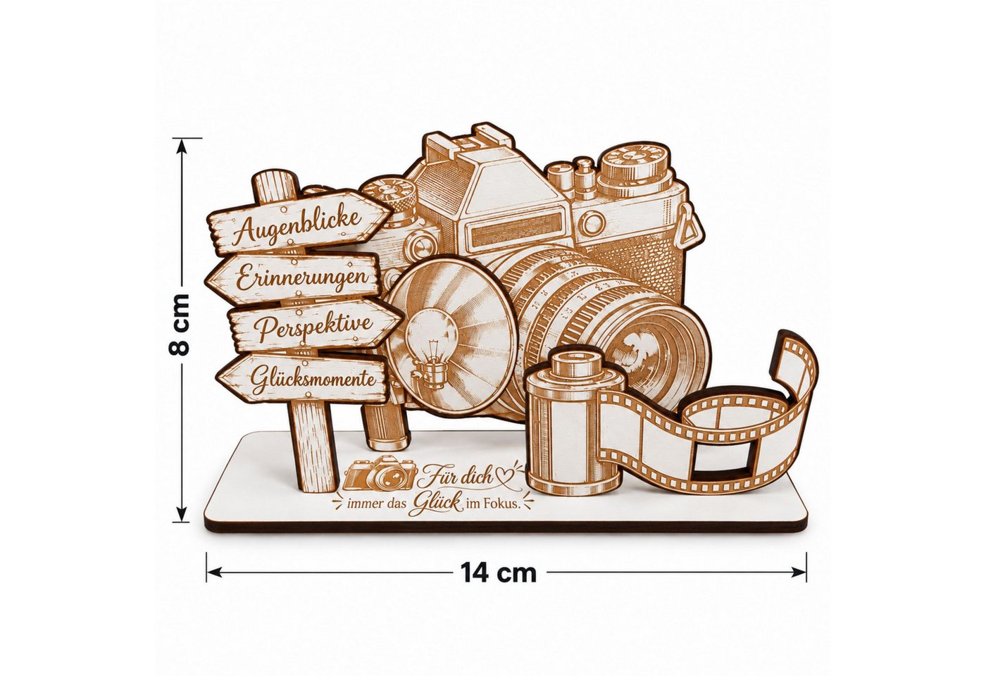 Dekolando Geschenkkarte Fotografie Geldgeschenk Geschenk für Fotografen mit Kamera 14x8cm Bild 3