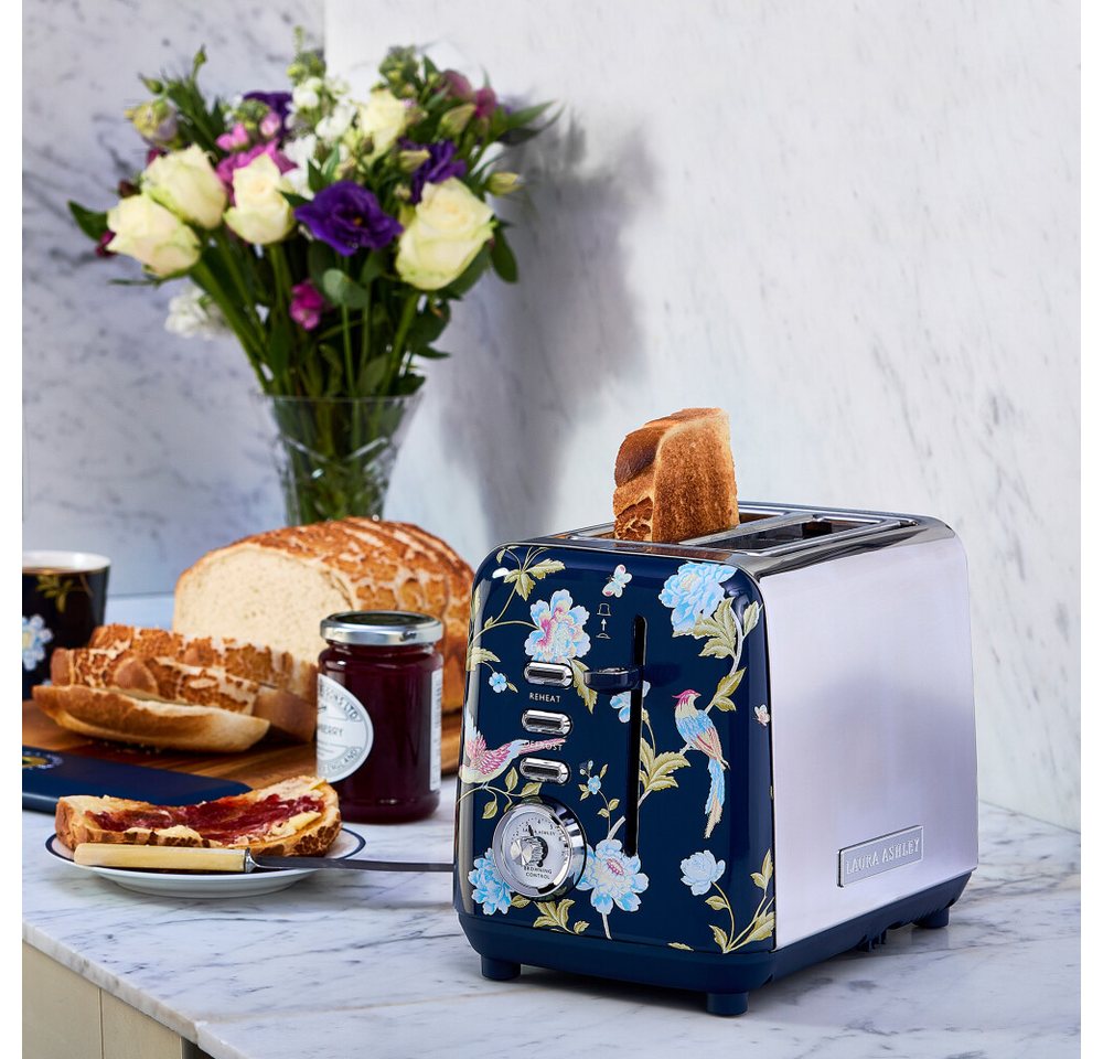 LAURA ASHLEY Toaster Laura Ashley 2 Scheiben-Toaster, 7 Stufen – Elveden Marine Design VQ, 925.00 W