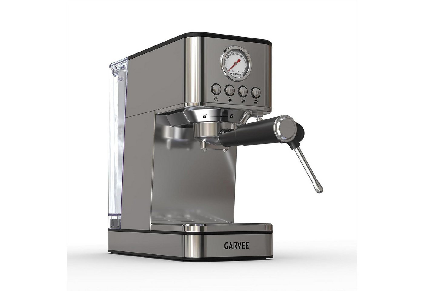 GarveeMore Siebträgermaschine EM621, 1.7l Kaffeekanne, Espressomaschine Mit Thermoblock-Schnellheizsystem & Milchschäumer Bild 2