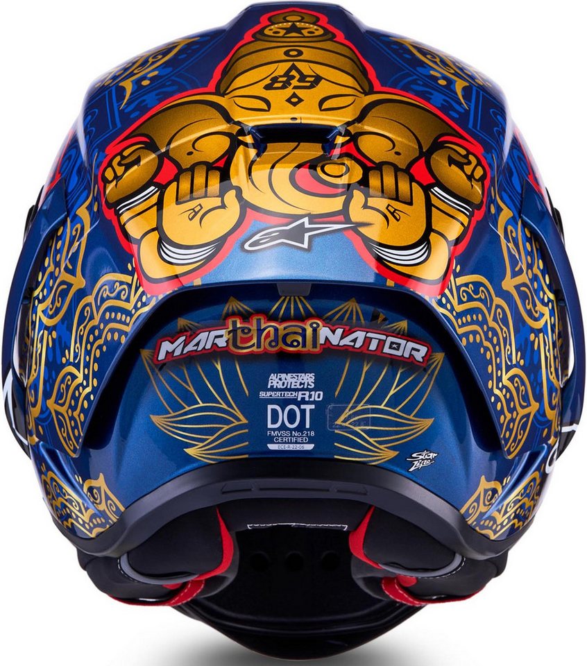 Alpinestars Motorradhelm Supertech R10 Martinator Thai LE Carbon Helm, Antifog Beschichtet,notfallsystem-polsterung (eqrs)