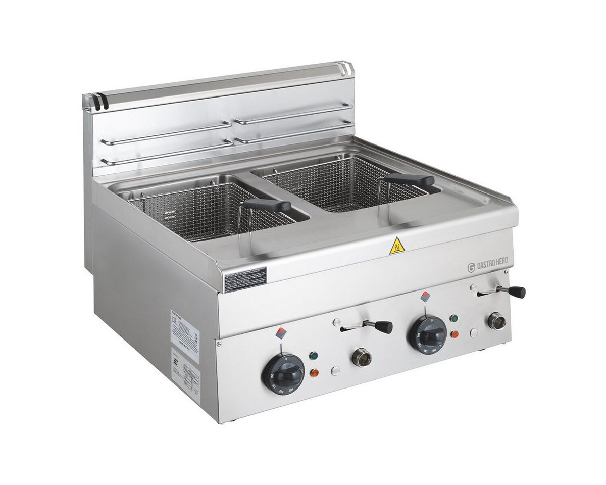 GastroHero Fritteuse Elektro-Fritteuse 16L Tischgerät Edelstahl, 18000 W, Sicherheitsthermostat, Ölablasssystem, abnehmbare Reinigungsteile Bild 2