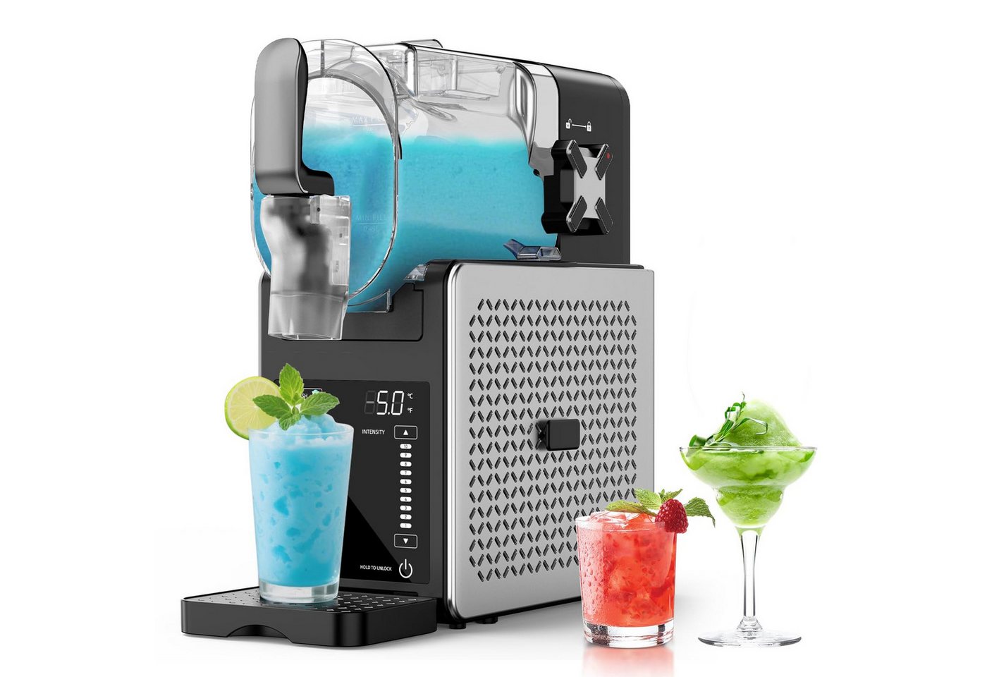 Azmsary Slush-Eismaschine Slush & Eismaschine 6-in-1, LED, Selbstreinigung, 2.5L Bild 5