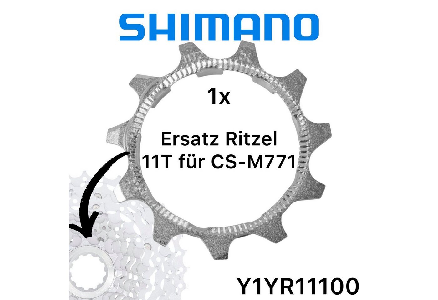 Shimano Fahrradkurbel Shimano Deore XT CS-M771 11-32 10Fach Ersatz Kassetten Ritzel 11T