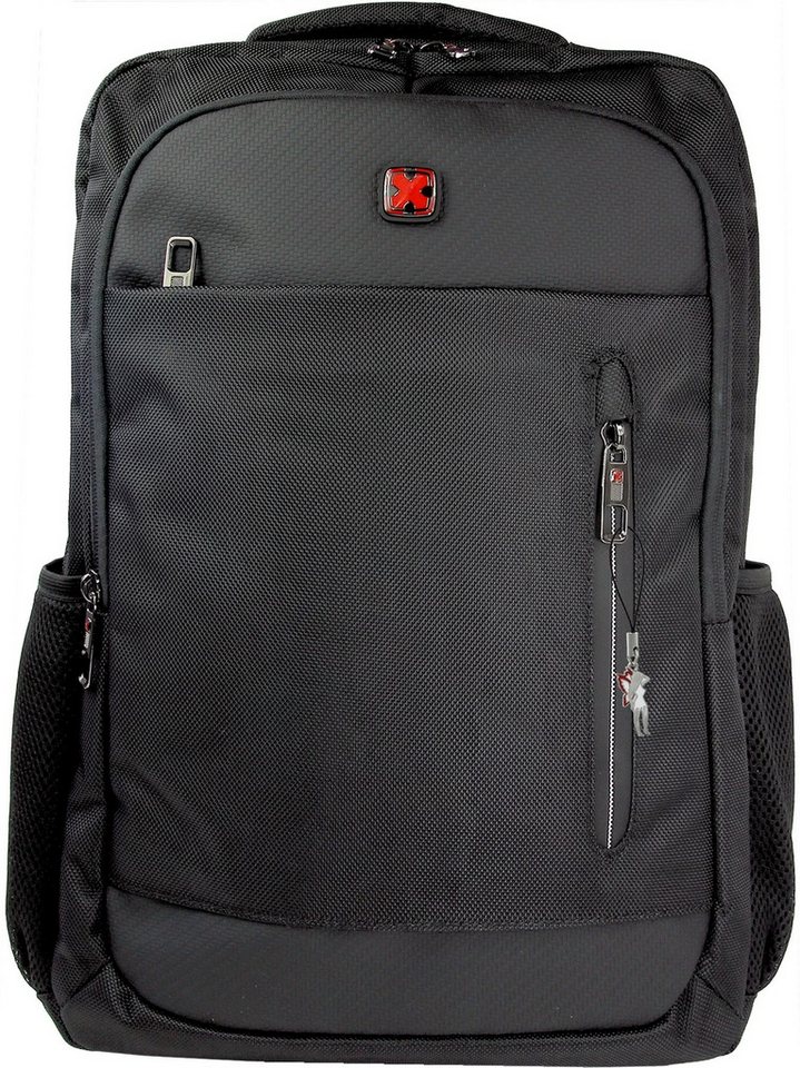 Travel N Meet Cityrucksack Travel N Meet Businessrucksack, Rucksack, Herren Businessrucksack Polyester, schwarz ca. 42cm hoch Bild 4