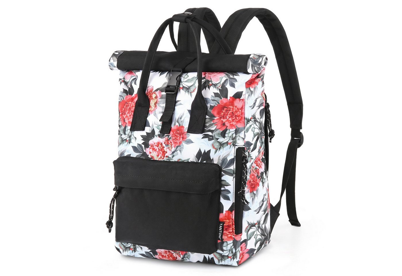 TANTOMI Cityrucksack Rucksack Damen Herren Tagesrucksack mit Laptopfach, Modern Rolltop Rucksack Daypack, Wasserabweisend Bild 5