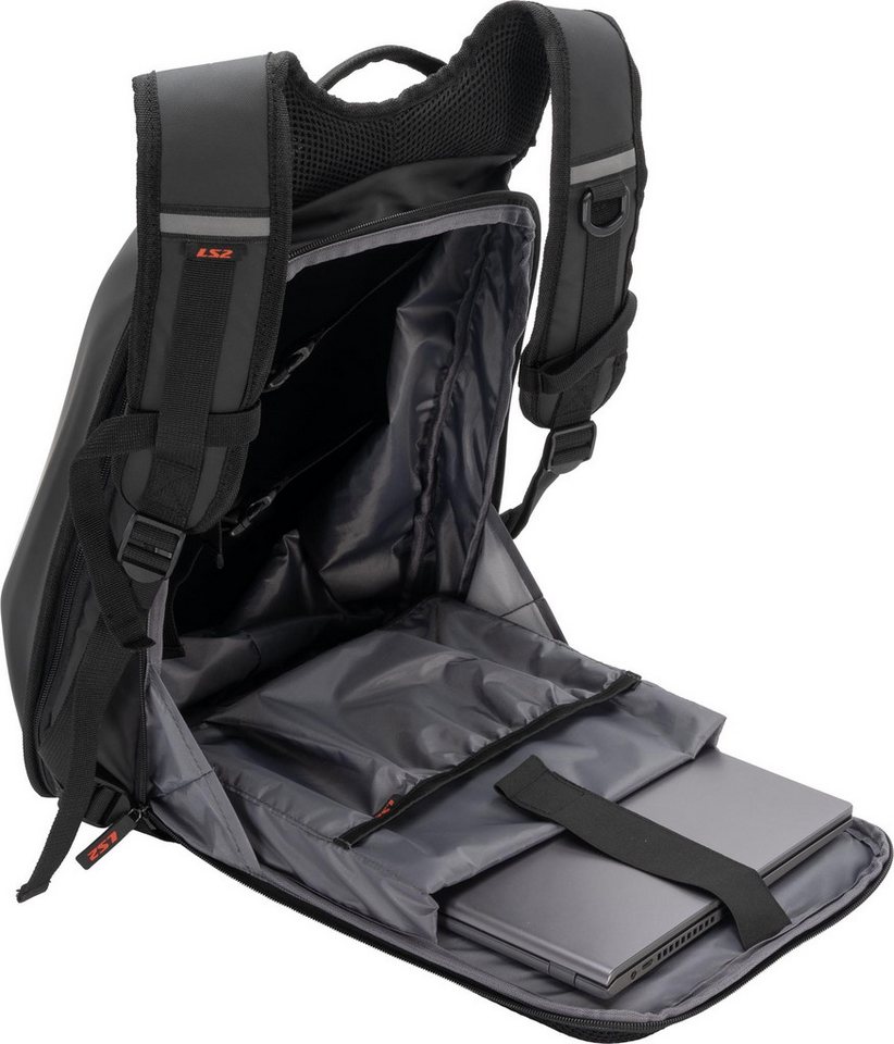 LS2 Rucksack Shield 25L Motorrad Rucksack, Atmungsaktiv wasserabweisend robust Bild 2