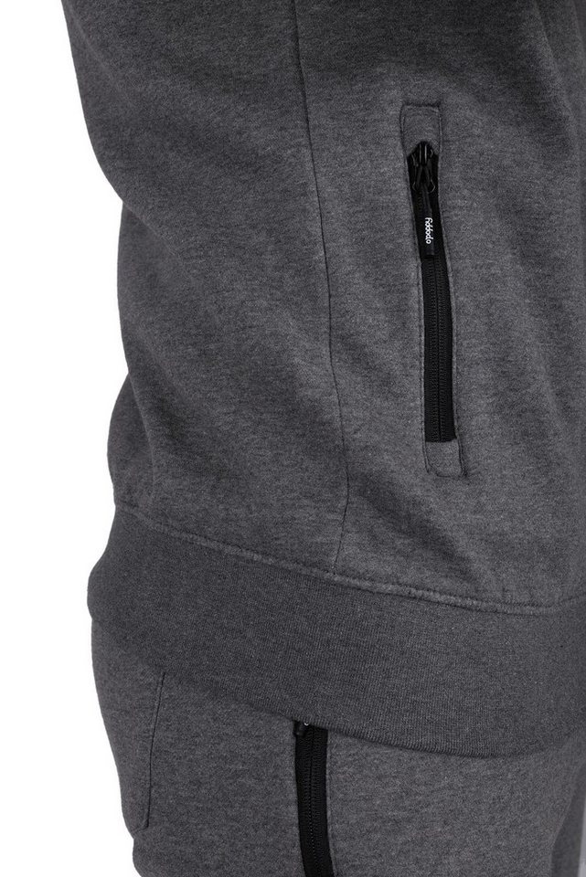 O'Poppy Jogginganzug Herren dunkelgrau (2-tlg), mit Kapuze und Taschen mit Reißverschluss Bild 3