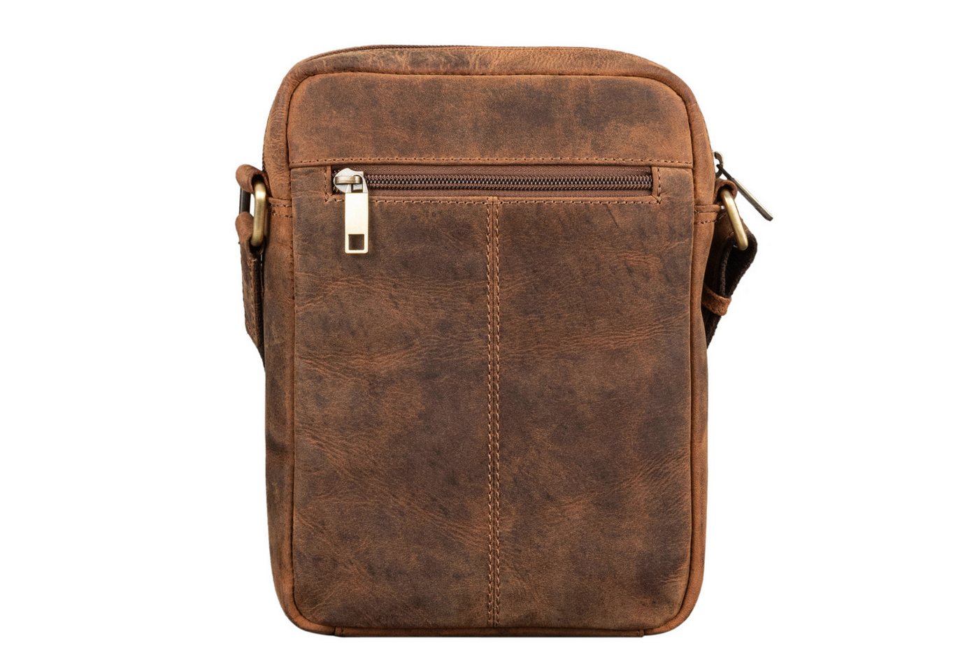 Benthill Reisetasche Herren Umhängetasche Echt Leder Wandertasche Messenger Schultertasche, Reißverschlussfach Bild 2
