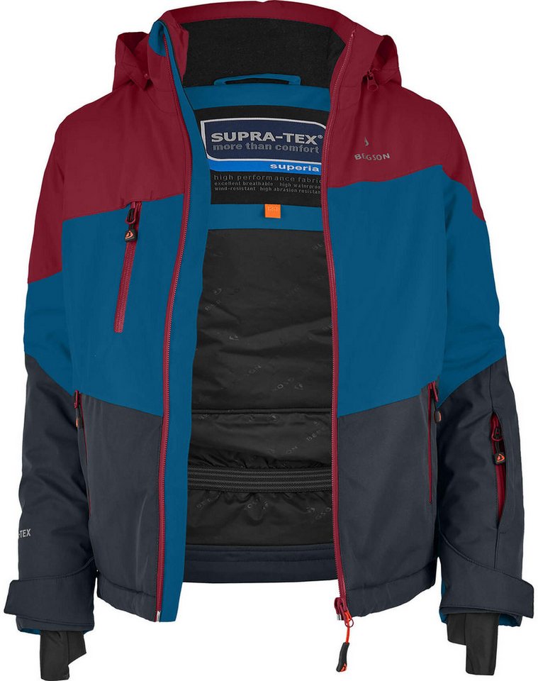 Bergson Skijacke VOLKER neo Kinder Skijacke, warm, wasserdicht (20000 mm), Normalgrößen, Saphir b Bild 4