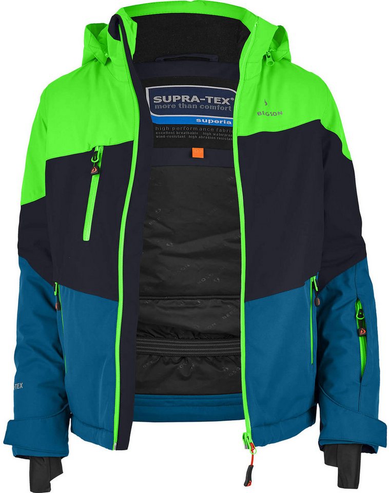 Bergson Skijacke VOLKER neo Kinder Skijacke, warm, wasserdicht (20000 mm), Normalgrößen, nacht bl Bild 4