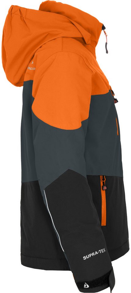 Bergson Skijacke VOLKER neo Kinder Skijacke, warm, wasserdicht (20000 mm), Normalgrößen, orange Bild 2