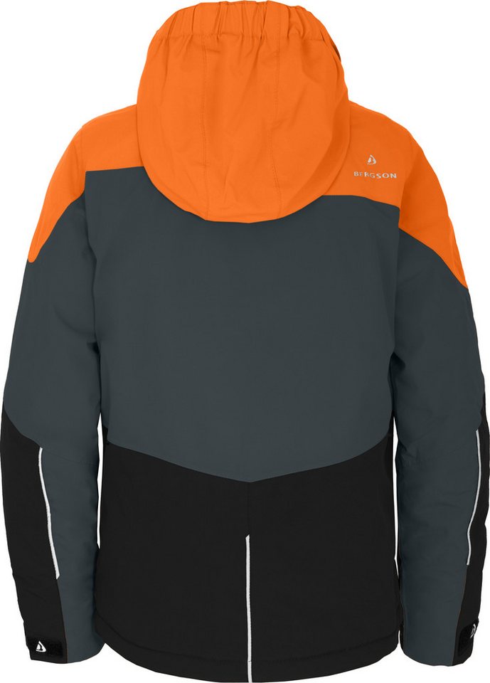 Bergson Skijacke VOLKER neo Kinder Skijacke, warm, wasserdicht (20000 mm), Normalgrößen, orange Bild 3