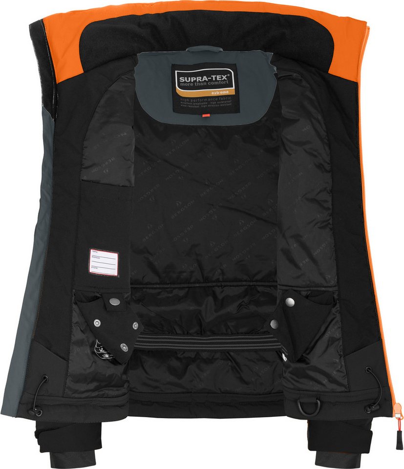 Bergson Skijacke VOLKER neo Kinder Skijacke, warm, wasserdicht (20000 mm), Normalgrößen, orange Bild 4