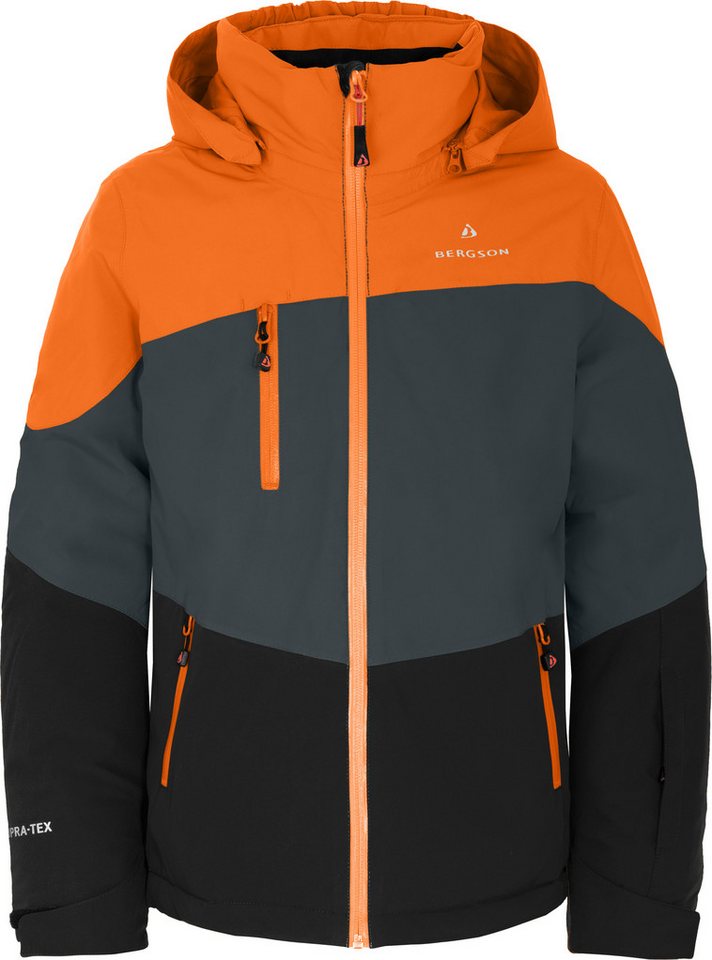 Bergson Skijacke VOLKER neo Kinder Skijacke, warm, wasserdicht (20000 mm), Normalgrößen, orange Bild 5