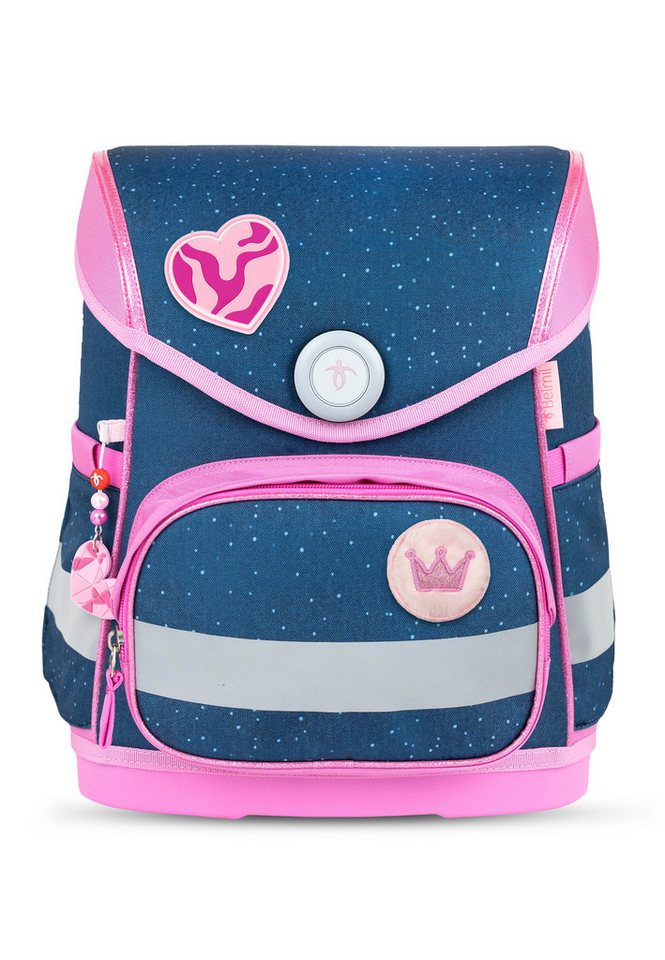 Belmil Schulranzen Schulranzen Set 5 teilig,Compact,Brustgurt,Magnetverschluss,Patches (Schulranzen Set 5 tlg)