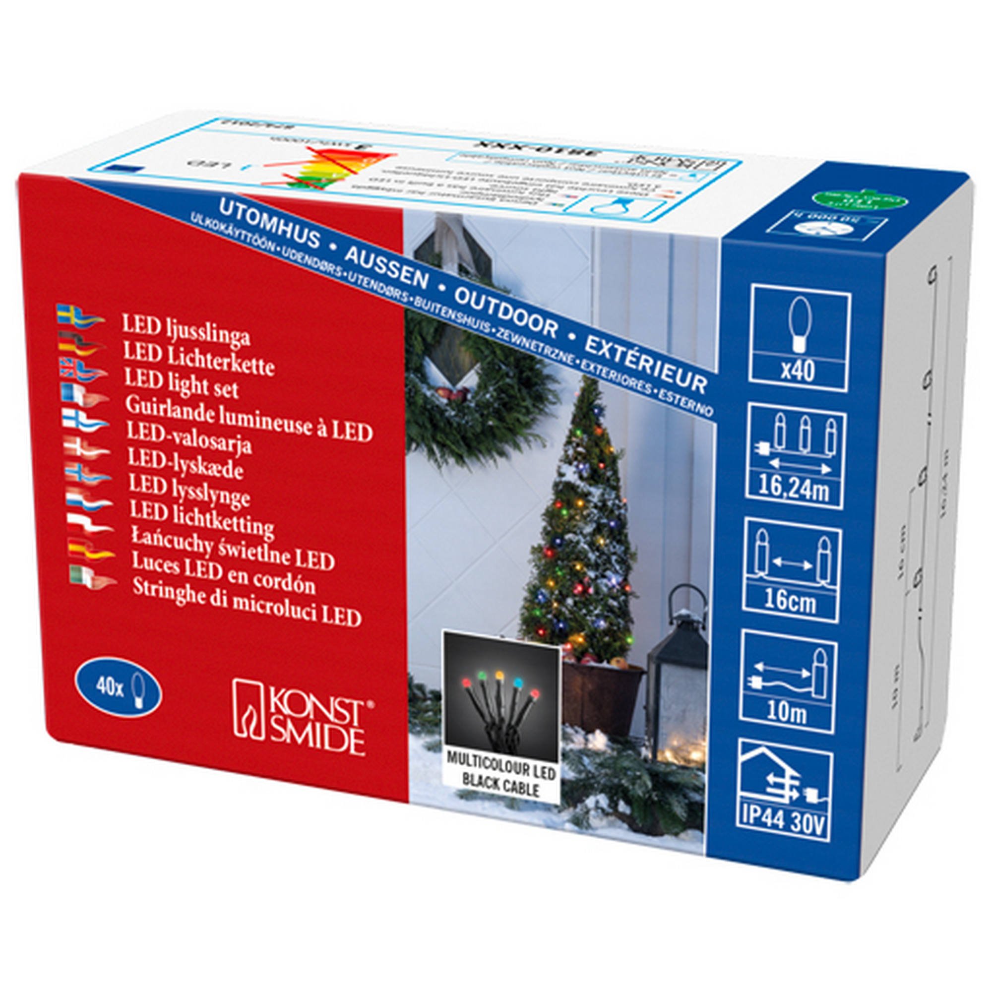 Konstsmide LED-Micro-Lichterkette 40 LEDs bunt 624 cm Bild 3
