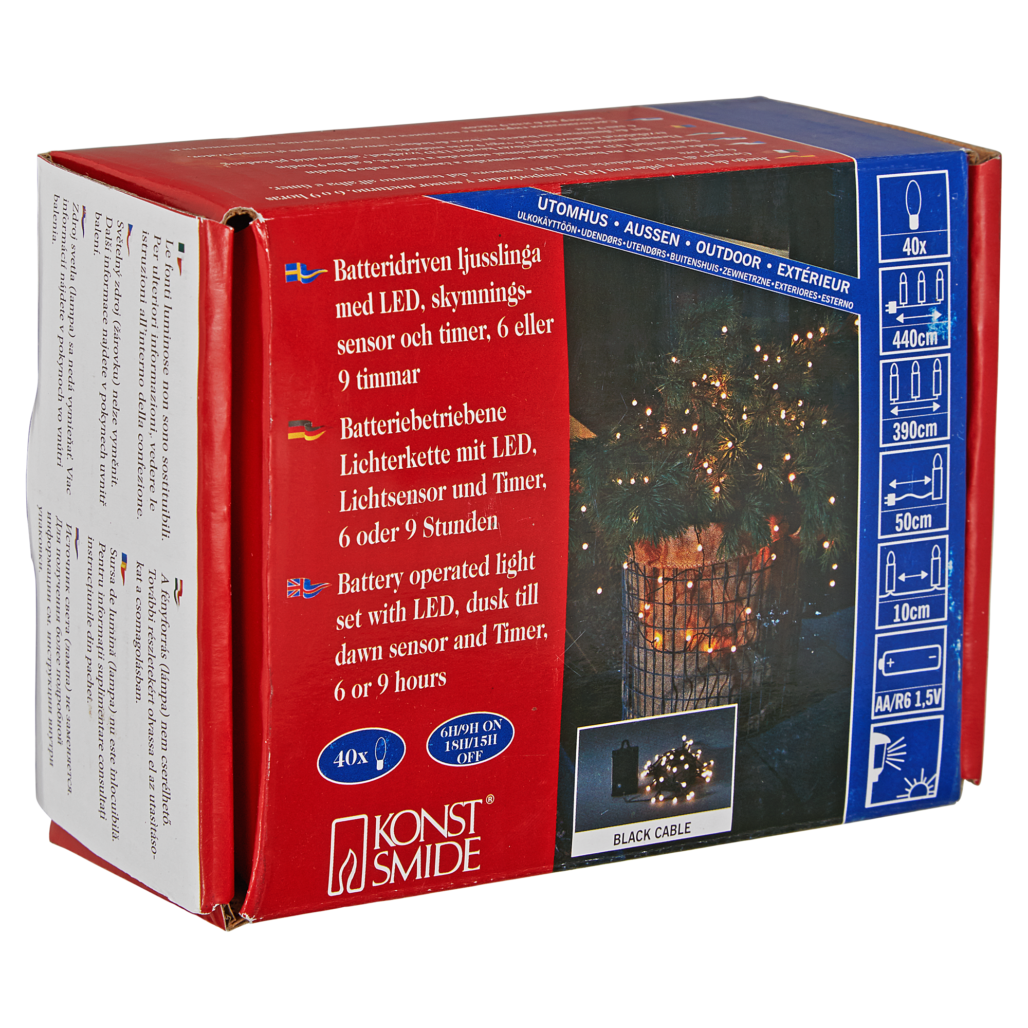 Konstsmide LED-Globe-Lichterkette 40 LEDs warmweiß 440 cm Bild 3