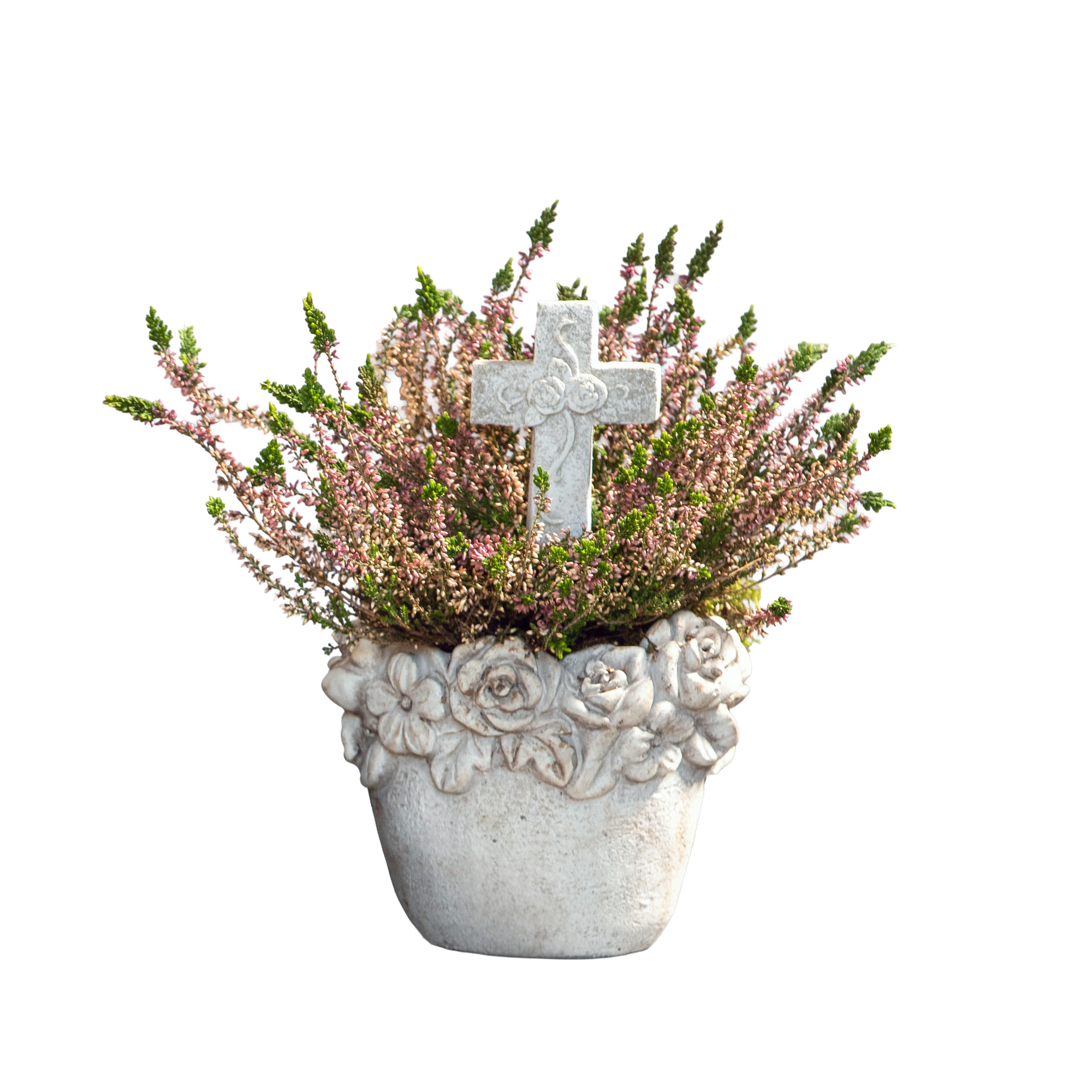 Bepflanzte Grabschale Kunststoff 20 cm Topf Bild 3