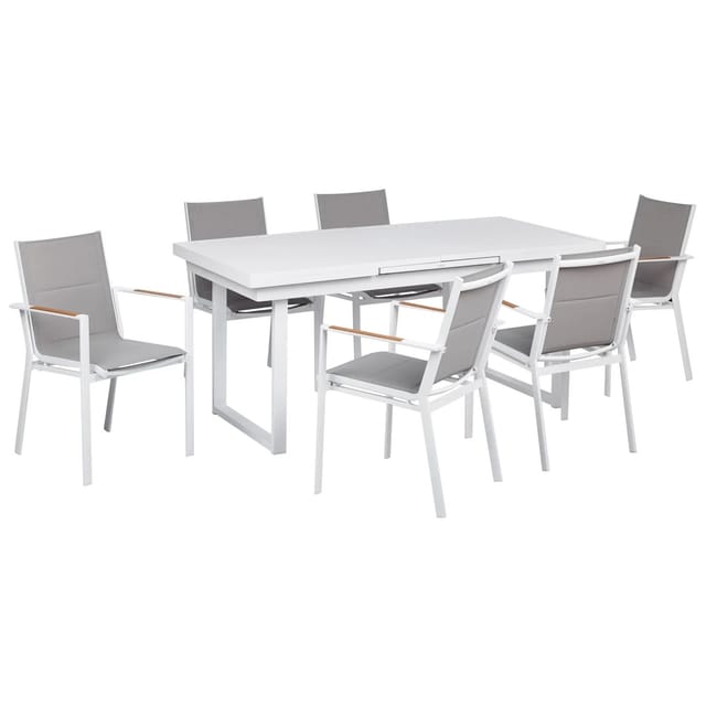 Gartenmöbel Set 6-sitzer Valcanetto/busseto Metall Grau