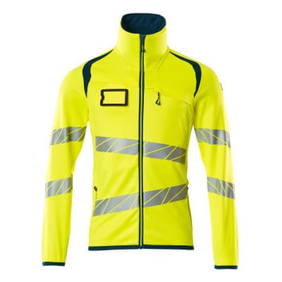 Fleecepullover Mit Reißverschluss 19103 Gr. S Hi-vis Gelb/dunkelpetroleum - Mascot