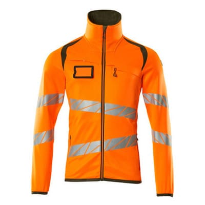 Fleecepullover Mit Reißverschluss 19103 Gr. Xl Hi-vis Orange/moosgrün - Mascot