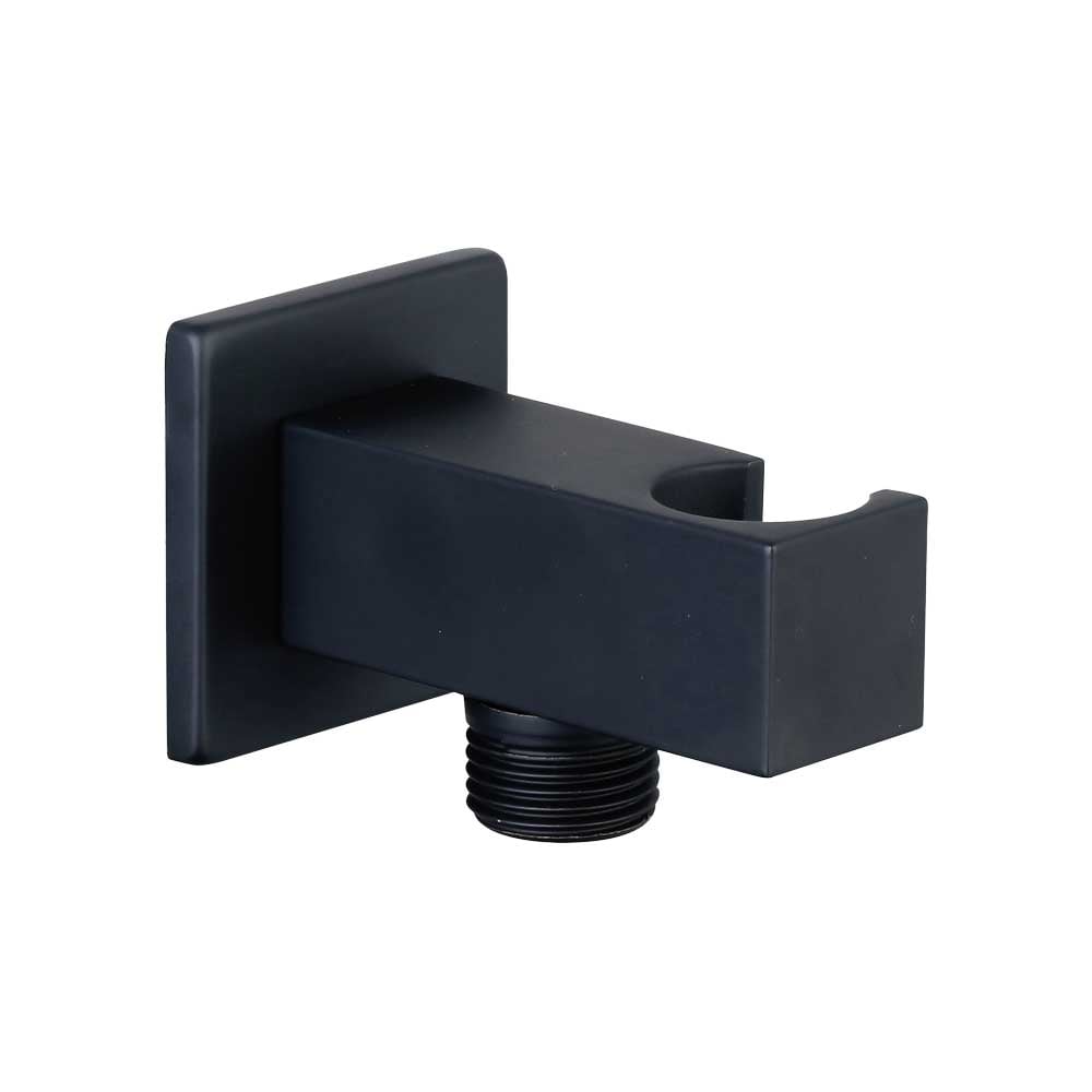 Wasseranschluss Duplex Quadrat Schwarzmatt 1/2" X 1/2