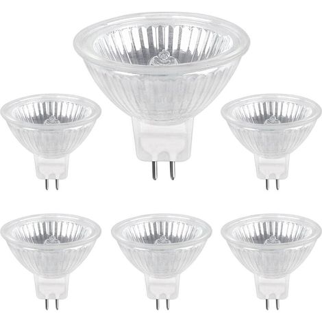 Ampoule Halogene Gu5.3 50w 220v, 680lm Blanc Chaud 2700k Dimmable, Ampoule Spot Halogène Mr16, Pack De 6
