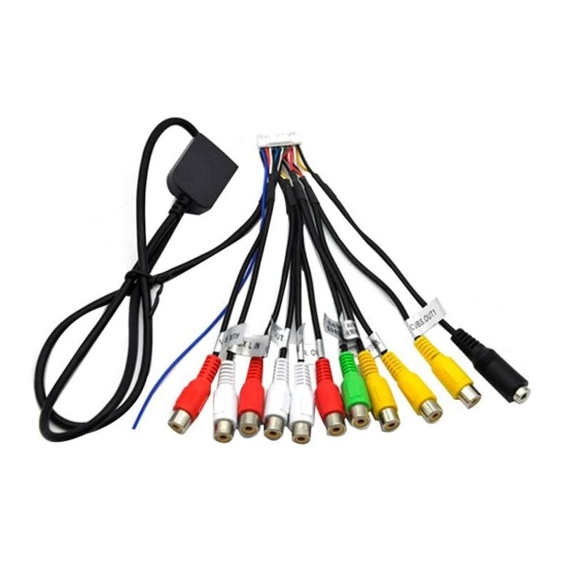Autoradio Stéréo Rca Sortie Câble Fil Adaptateur Aux-in Subwoofer/amplificateur 3.5mm 20 Broches Harnais Tête Unité