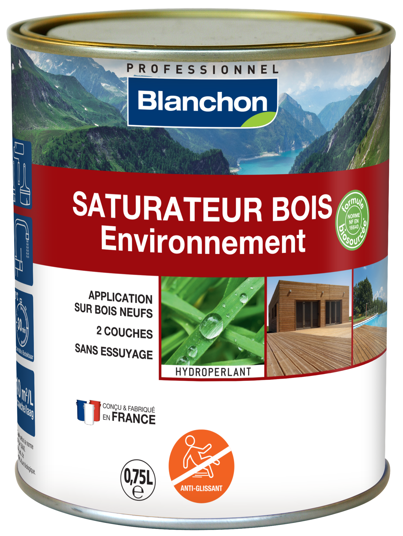 Saturator Holz Umwelt Biosource 0,75 L Dunkles Holz - Blanchon - 01102931