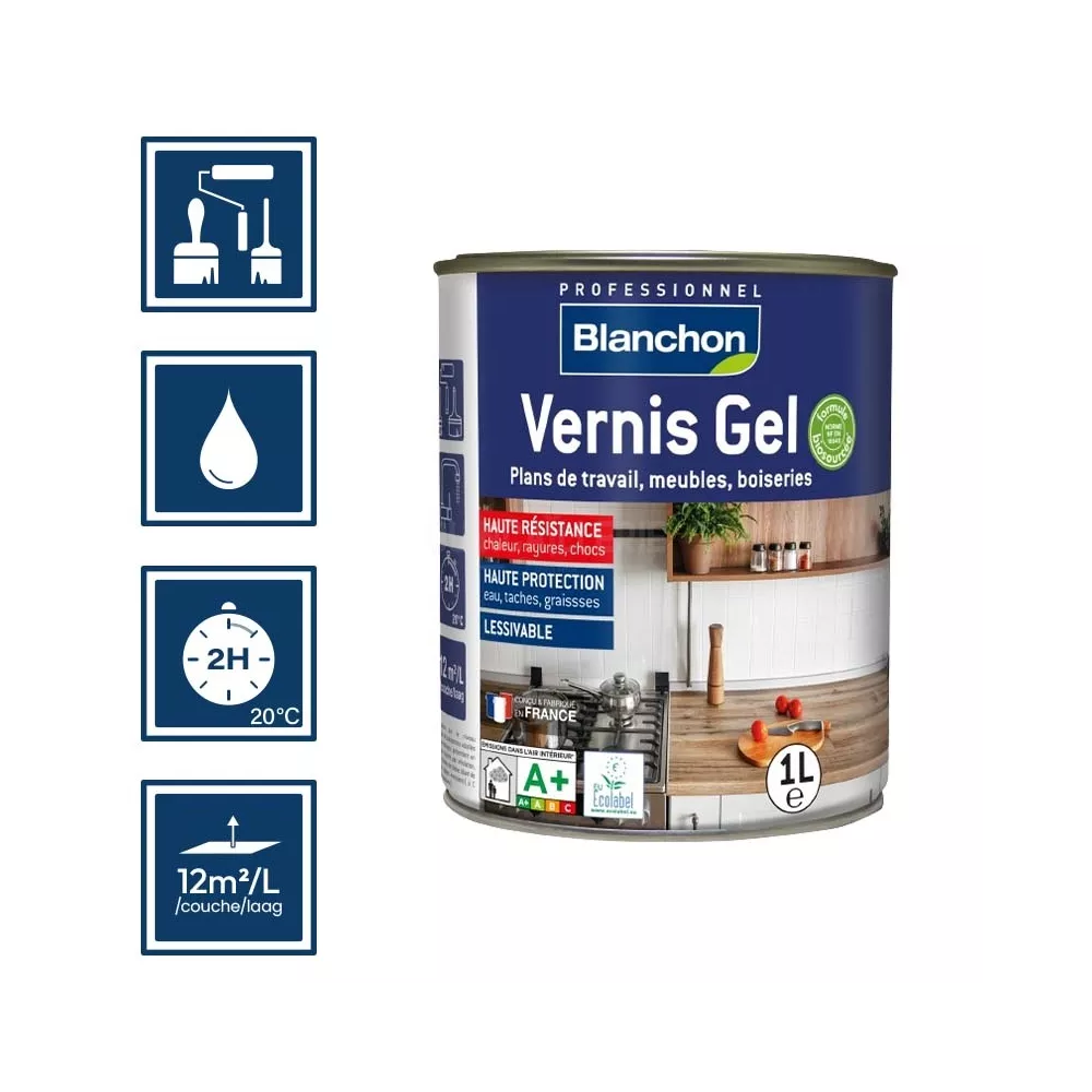 Air Protect® Gewachstes Holz Gellack Eiche Dunkel 1 L