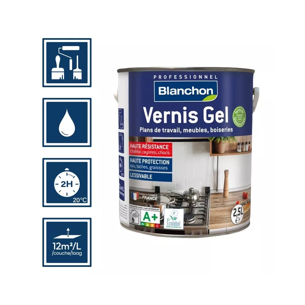 Air Protect® Gewachstes Holz Gellack Eiche Dunkel 2,5 L
