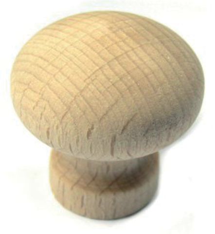 Rustikaler Möbelknopf Aus Geschliffenem Rohem Holz Ht28 D.25 Cadap - Buchenholz - 7025