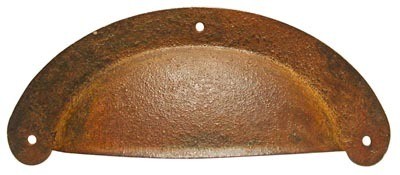 Muschelgriff Dubois - 41 X 100 Mm - Gewachster Rostiger Eisen - 498510