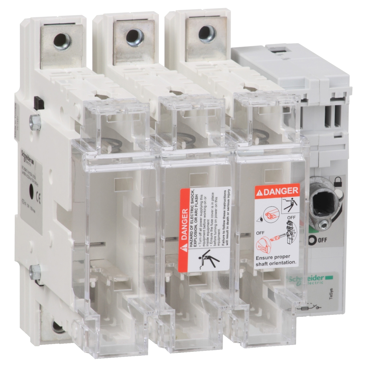 Abschnittsschalter. Sicherung 3x 250a - Schneider: Sicherungen, 250 Ampere, 3-polig.
